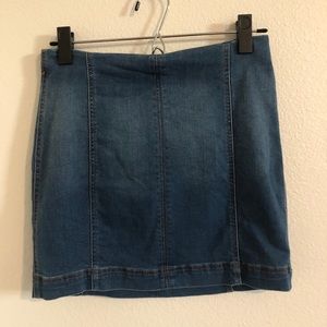 Blue jean pencil skirt